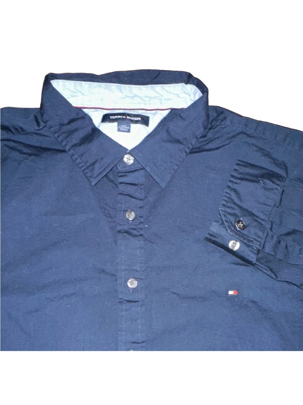 Tommy Hilfiger Men’s Navy Long-Sleeve Button-Down Shirt